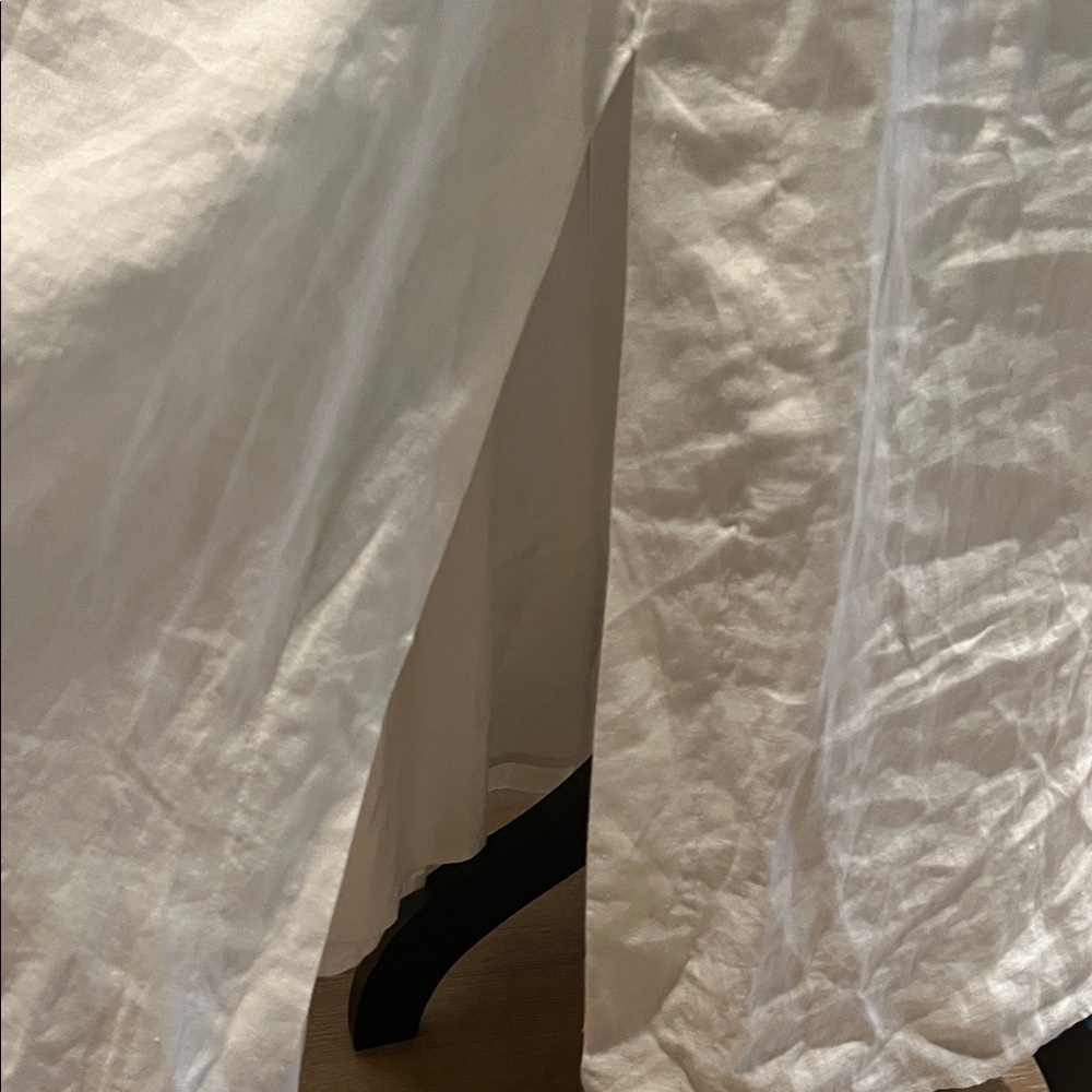 Magaschoni White Button-Down Linen Maxi Dress - Picture 4 of 7